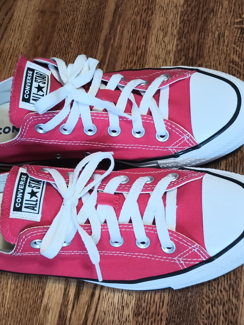 Converse Kids Pink Low Top Canvas Sneakers with White Accents